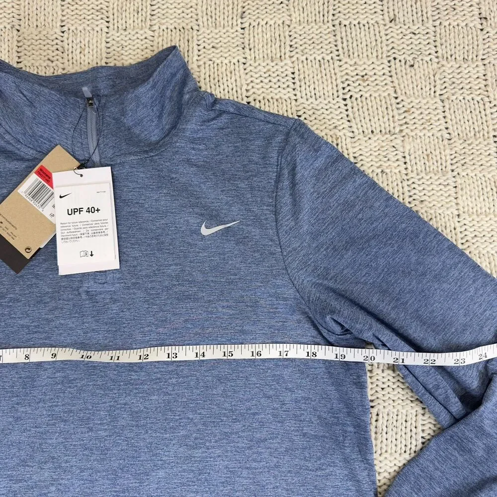 Nike Swift Dri-FIT 1/4 Zip Running Top Women’s Large Blue UPF 40+ NWT